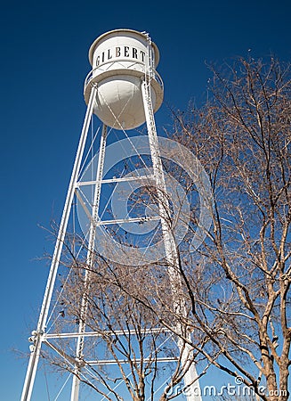 Water tower, Gilbert, Arizona Stock Photo