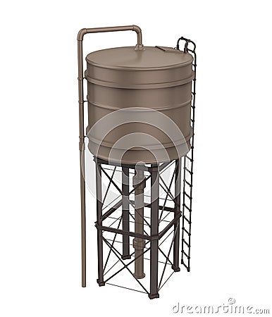 Water Tower Isolated Stock Photo