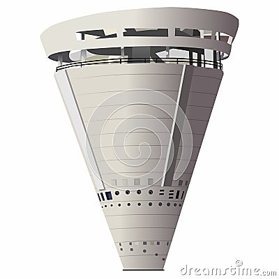 Water Tower Midrand Johanesburg South Africa Vector Illustration