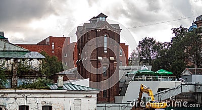 Water tower railway station. The most urban area. Famous architectural landmark. Monuments of the Far Eastern city of Vladivostok Editorial Stock Photo