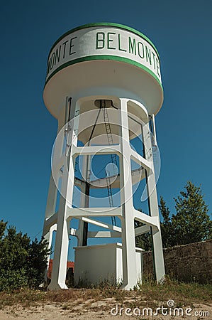 Water tower tank made of concrete Stock Photo