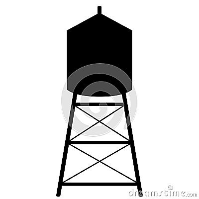 Water tower vector eps illustration by crafteroks Vector Illustration