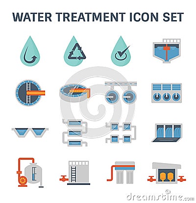 Water treatment icon Vector Illustration