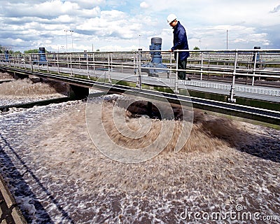 Water Treatment - Sewage Treatment Plant Editorial Stock Photo