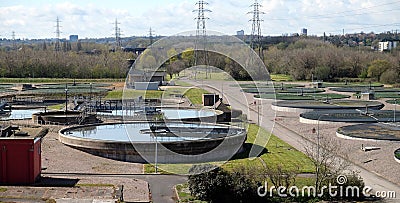 Water Treatment Works Stock Photo