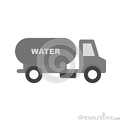 Water Truck Vector Illustration