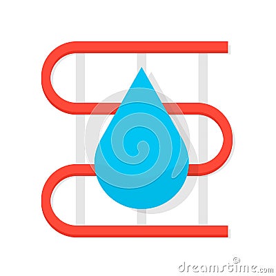 Water Underfloor Heating icon Vector Illustration
