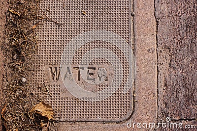 Water Utility Cover Stock Photo