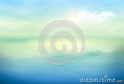Water Vector Background Calm Clear Vector Illustration