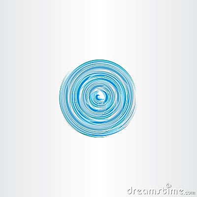water vortex spiral circle icon vector Vector Illustration