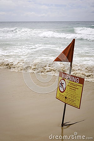 Water warning sign Stock Photo