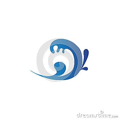 Water wave icon vector Vector Illustration