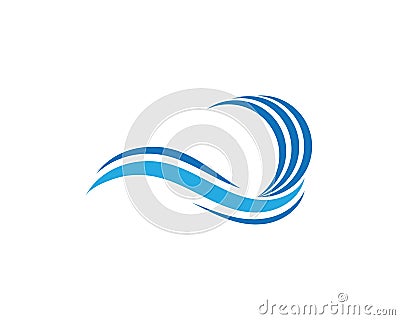 Water wave icon vector Vector Illustration