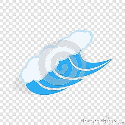 Water wave isometric icon Vector Illustration