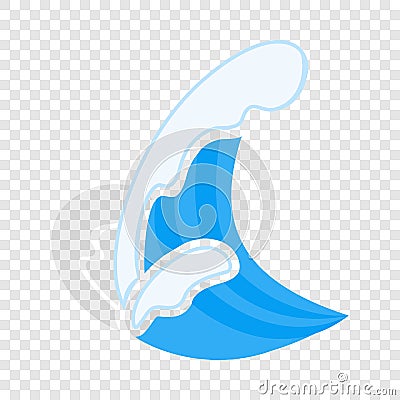 Water wave isometric icon Vector Illustration