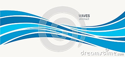 Water Wave Logo abstract design Vector Illustration