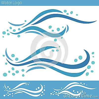 Water Wave Logo Vector Illustration