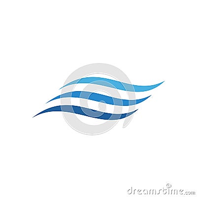 Water wave Logo Vector Illustration