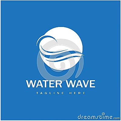 Water wave logo icon illustration Vector Illustration