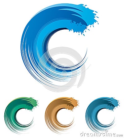 Water Wave Logo Vector Illustration