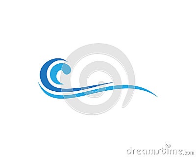 Water wave Logo Template Vector Illustration