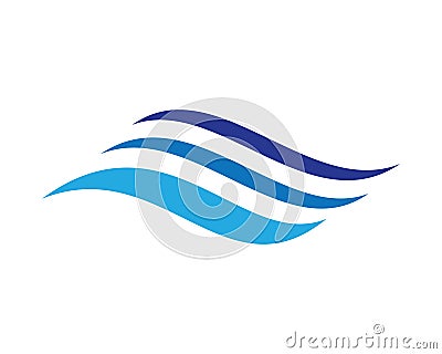 Water Wave logo Vector Illustration