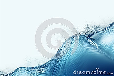 Water wave splash. Generate Ai Stock Photo