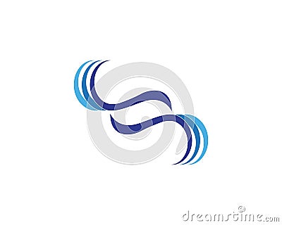 Water wave splash icon logo Vector Illustration