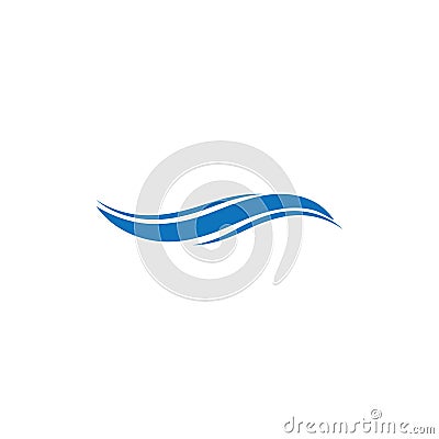 Water Wave symbol and icon Logo Template vector Vector Illustration