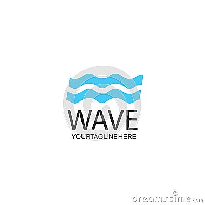 Water Wave symbol and icon Template vectordesign web Vector Illustration