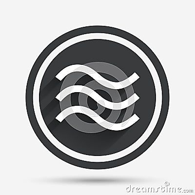 Water waves sign icon. Flood symbol. Vector Illustration