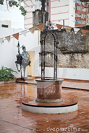 Water well at the archaeological museum in Corrientes, Argentina Stock Photo