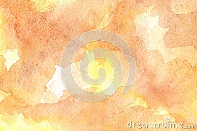 Watercolor abstract background with gentle orange and yellow colors Stock Photo