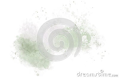 Watercolor abstract colourful green wash. Splashing hand drawn painting Stock Photo