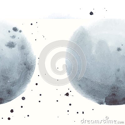 Watercolor abstract grey stain made in vector Vector Illustration