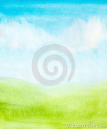 Watercolor abstract sky Stock Photo