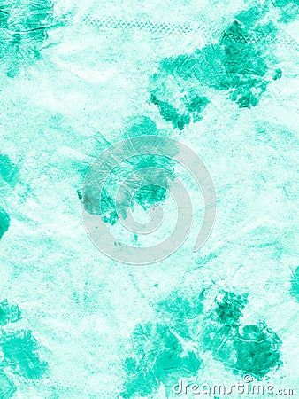 Watercolor Abstract Texture. Neo Mint Grunge Painted Surface. Stock Photo