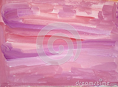 Watercolor abstract textured colorful background with pink, lilac and red brushstrokes Stock Photo