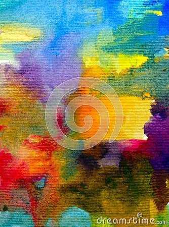 Watercolor art background abstract colorful textured Stock Photo
