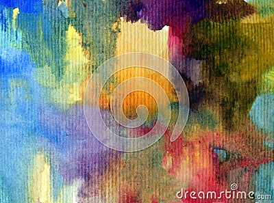 Watercolor art background abstract colorful textured Stock Photo