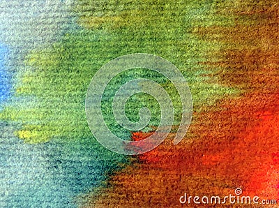 Watercolor art background abstract sand clay surface colorful textured wet wash blurred Stock Photo