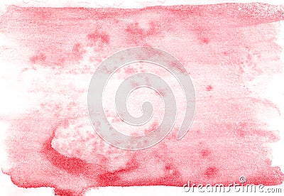 Red paper love nature hand drawn watercolor background, raster illustration Stock Photo