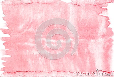 Red paper love nature hand drawn watercolor background, raster illustration Stock Photo