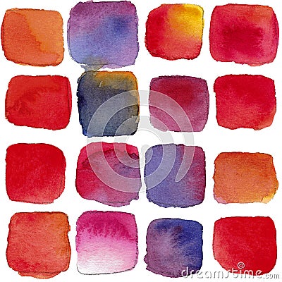 Watercolor assotiation with hot summer evening Stock Photo