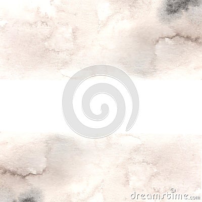 Watercolor background gray, brown, green. Watercolor stains. Stock Photo