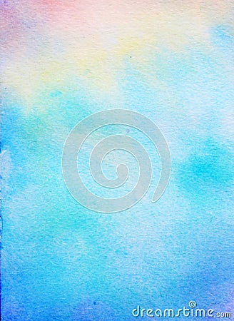 Watercolor background turquoise blue purple Stock Photo