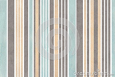 Watercolor beige, gray and blue striped background. Stock Photo