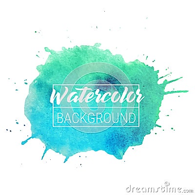 Watercolor blob vector text box background. Isolated watercolor blob vector for sale, web, banner. Watercolor blob Vector Illustration