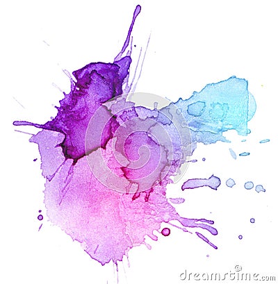 Watercolor blot background Cartoon Illustration