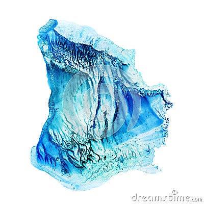 Watercolor Blue Abstract Blob Stock Photo